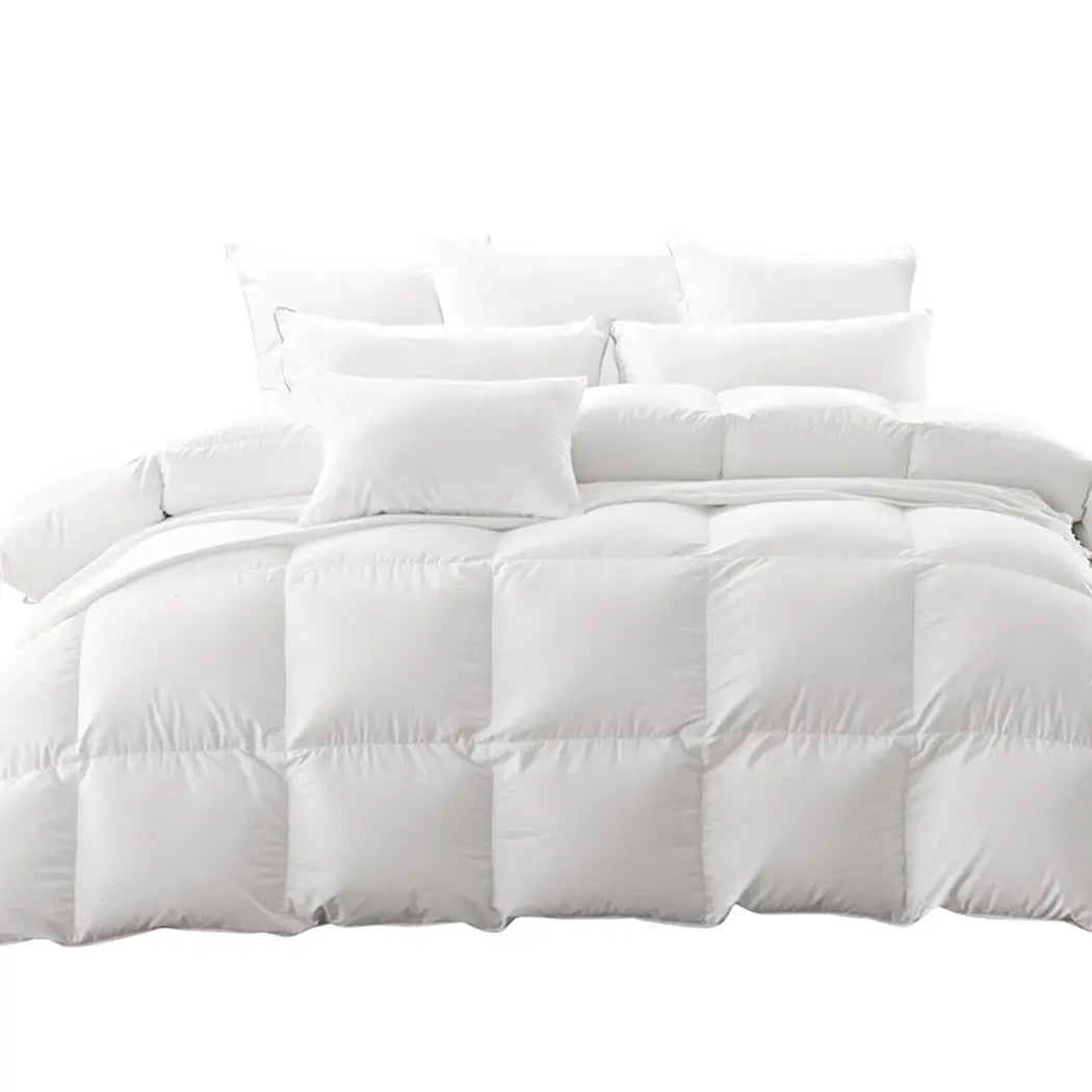 DreamZ 700GSM All Season Goose Down Feather Duvet in Double size, featuring a soft cotton cover and plush filling.